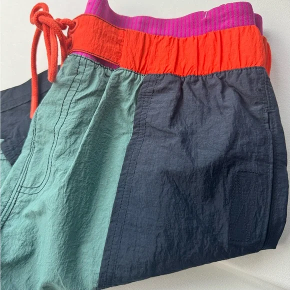 Free People FP Movement Sun Daze Board Shorts Navy Combo Colorblock S NWOT